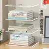 Soporte de Escritorio para Libros Acrílico Transparente Estante de Almacenamiento para Libros de Texto Estudiante Escritorio Estante Organizador de Almacenamiento de Archivos