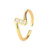 Anillo de Mujer de Lujo Ligero Simple Moebius Línea Irregular Anillo de Diamantes Sentido del Diseño Moda Combinable Recién Llegado Joyería
