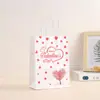 Bolsas de Regalo Impresas Temática de San Valentín Bolsas para Empaque de Regalo de San Valentín Bolsas de Papel Kraft Fiesta Festiva Al por Mayor
