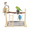 Percha de Madera para Loro Periquito Myna Afilador de Garras Autoentretenimiento Alivio del Aburrimiento Juguete de Descanso Parque de Juegos Percha para Loro