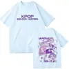 Kpop Demon Slayer 2025 Camiseta Caliente de Anime Harajuku Cuello Redondo Camisa Casual Regalo