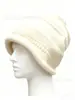 Dropshipping Internacional Chapéu de Tricô com Forro de Lã Outono e Inverno Novo, Elegante e Fashionável para Cabeça Grande, Chapéu Pós-Parto, Gorro Soltinho