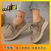 En Stock Comercio Exterior Transfronterizo Talla Grande 2026 Nuevo Estilo Europeo y Americano Suela Gruesa Zapatos Casuales con Cordones para Mujer