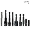 Adaptador de Vástago Hexagonal a Cuadrado 1/2 3/8 1/4 Barra de Extensión para Vasos Junta de Conversión Universal para Taladro Manual Barra de Unión
