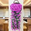 Colgante de Pared Violeta Simulado Orquídea Colgante Hortensia Grande Flor Falsa de Plástico Decoración de Boda Flor Planta Verde Enredadera de Flores Falsas