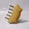 Peine Masajeador de Sándalo Verde, Peine de Cuerno de Cinco Dientes para Terapia de Meridianos, Peine Masajeador para Cuero Cabelludo y Hombros, Peine de Cuerno para Meridianos