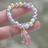 Pulsera de Dibujos Animados Nueva Pulsera Infantil Unicornio Niña Pequeña Accesorios de Dibujos Animados Joyería con Cuentas Niñas Viaje Versátil