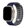 Adecuado para correas de Apple Watchs456789/10/11 Correas de Apple Modificadas Correas de Reloj de Silicona Marina