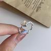Anillo Sólido de Amor de Diseño Simple de Nicho Nuevo 2024 Anillo de Dedo de Comida Distintivo Femenino para Novia Ajustable