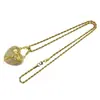 Directo de fábrica europeo y americano para hombre hip-hop colgante estéreo diamante imán medio corazón roto collar