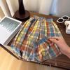Pantalones finos de verano para niños y niñas, estilo coreano holgados, casuales, a prueba de mosquitos, de cuadros, tipo linterna, joggers