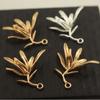Acessórios de Joias Estilo Antigo, Cobre Fundido Dourado Conserva-Cor Pingente de Galho 28*28mm, Acessórios para Material de Pente de Cabelo, Estilo Étnico
