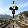 La luz de señal de cruce de ferrocarril es impermeable y a prueba de polvo, con alto brillo y larga vida útil, máquina de señal de cruce con señal de advertencia en forma de cruz