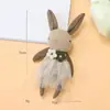 Llavero de Muñeca de Conejo y Gato Lindos, Malla de Tela Rellena de Algodón Estilo Coreano, Accesorio de Broche Versátil Adorable, Parche de Tela DIY