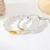 Pulsera Antiestática de Venta Caliente Transfronteriza Popular de Amazon de Piedra Bilis Negra Galvanizada Ajustable Irregular con Cuentas para Mujer