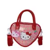 Bolso bandolera de niña de dibujos animados, lindo bolso de mano de PVC con estampado de corazón, monedero para niños, accesorios a juego para padres e hijos