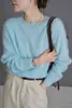 Suéter de Lana para Mujer Cuello Redondo Tejido 2026 Suéter de Cachemira Holgado Pulóver Forro Polar Otoño Invierno Tejidos Mujer Otoño Invierno