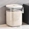 Caja de Almacenamiento de Granos, Contenedor de Arroz, Frasco Sellado de Grado Alimenticio para el Hogar, Contenedor de Arroz Transparente, Contenedor de Granos a Prueba de Insectos y Humedad, Caja de Arroz