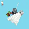 Canudos Descartáveis Absorventes de Água, Embalados Individualmente, Biodegradáveis de PLA de Amido de Milho, Ecológicos, Resistentes ao Calor, Adequados para Chá de Leite em Temperatura Regular