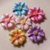 Acessórios de Resina Rosa Flor de Cerejeira Cor Sólida Flor Pequena Grampo de Cabelo Acessórios para Cordão de Cabelo Capa de Celular DIY Buraco para Copo de Água Sapatos