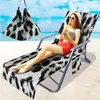 Fornecimento Exclusivo Transfronteiriço de Capas para Cadeiras de Praia, Capas de Microfibra para Cadeiras de Praia com Impressão Digital 3D Série Estampa de Leopardo, A partir de Uma Peça