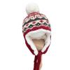 Chapéu infantil forrado de lã espessado para outono e inverno, chapéu de proteção para orelhas de inverno para meninos e meninas, chapéu quente de malha Lei Feng para crianças de médio e grande porte e meninas