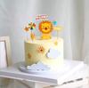 Bolo de Leão Amarelo Cerâmica Macia Pequeno Leão Bolo Ornamentos Decorativos Animais da Floresta Crianças Bolo Decorativo Plug-in