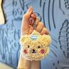 Muñeco de Oso Rizado Lindo Creativo Colgante de Peluche Femenino Exquisito Colgante para Mochila Escolar de Estudiante Llavero de Peluche de Oso