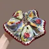Goma para el pelo scrunchie floral vintage para mujer, accesorio para el pelo de estilo casual y de alta gama, nuevo modelo 2026 para moño