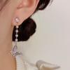Pendientes de Borla de Mariposa Asimétricos de Lujo Ligero Exquisitos Estilo Celebridad de Moda Sentido de Diseño Nicho Pendientes Elegantes Combinables para Mujer