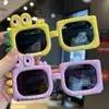 Óculos de sol de silicone infantis em formato de dinossauro para meninos e meninas, óculos polarizados não machucam os olhos das crianças, óculos de sol com proteção solar, fofos