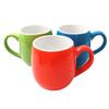 Taza de tambor de cintura de color con logotipo impreso simple de dos colores regalo taza de cerámica 12 oz taza de café para té con leche venta al por mayor taza de agua