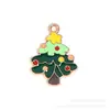 Série de Natal Transfronteiriça Liga de Zinco com Gotejamento de Óleo Acessórios de Joias DIY Sino do Papai Noel Pingente de Rena Pingente