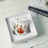 Taza de Hueso de Porcelana Retro para Café/Té/Desayuno Serie Sol Creativa para el Hogar, Tarjeta de Tarot Dijia Transfronteriza