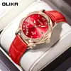 Novo Relógio Mecânico de Luxo Leve com Strass para Mulheres, Totalmente Automático, à Prova d'Água, com Luminoso, Relógio Mecânico de Marca de Moda Feminina, Dropshipping