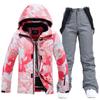 Traje de esquí de nuevo estilo para mujer, de invierno, para exteriores, resistente al viento, resistente a las salpicaduras de agua, cálido, grueso, para snowboard, pantalones de esquí de doble tabla.