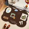 Alfombrilla de baño, alfombrilla absorbente para inodoro, alfombra antideslizante y resistente a la suciedad de tierra de diatomeas, alfombrilla para entrada de inodoro y baño, se puede cortar a medida