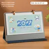 Calendario de Escritorio Personalizado 2027 para el Año del Cordero, Creativo Calendario Mensual Corporativo Estampado en Oro con Espacio Publicitario Personalizable