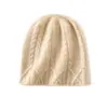 Cachecol 2026 Outono/Inverno Novo Feminino de Alta Qualidade Cor Sólida Tricô Trançado Espessado Quente Fashionável Tricô Chapéu Casual