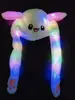 Chapéu de Coelho Fofo que Brilha com Orelhas Móveis, Brinquedo de Performance, Chapéu Inflável Cartoon que Brilha para Atacado