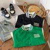 Traje de Béisbol con Alfabeto Estampado para Niño Japonés Chaqueta High Street para Niños Primavera y Otoño Cuello Chaqueta de Aviador Guapo