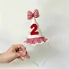 Presente de aniversário infantil: Faixa de cabelo de bolo de morango, faixa de cabelo de desenho animado fofa para meninas, faixa de cabelo de bebê, não aperta a cabeça, acessório de cabelo para menininha