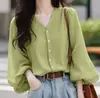 Camisa de manga comprida estilo francês para mulheres, novo modelo 2026, design único, moderna e elegante, solta e versátil, roupa feminina de verão