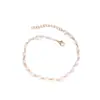 Joyería de Moda Transfronteriza Europea y Americana, Tobillera de Cadena de Perlas Geométricas Simples para Playa para Mujeres, Nueva Joyería para el Pie Personalizada al por Mayor