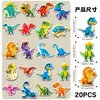 20 Peças de Ímãs de Geladeira Magnéticos Macios Originais de Dinossauros 3D, Animais de Desenho Animado, Fofos e Divertidos, Adesivos Magnéticos Completos para Armário de Metal