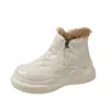 Botas de Nieve para Mujer 2026 Nuevo Estilo de Invierno, Forradas de Felpa y Espesadas Botas Martin, Botines, Zapatos Versátiles para Mujer, Zapatos de Algodón con Suela Gruesa que Aumentan la Altura