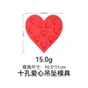 Stock de Fábrica Moldes de Resina Epoxi Llavero Accesorios Colgantes Diez Rejillas Forma de Corazón Con Agujeros Colgante Molde de Silicona