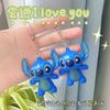 Te Amo Llavero Colgante de Stitch Brillante y que Hace Sonido Muñeco Lindo de Dibujos Animados Decoración de Mochila para Pareja