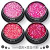 Cross-Border rodada glitter lantejoulas misturadas ultra-fino cor mágica olho maquiagem patch Unha polonês cola unhas jóias atacado