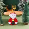 Cubiertas Nuevas de Cuchillo y Tenedor Navideñas Transfronterizas, Bolsas de Cuchillo y Tenedor de Anciano sin Rostro, Cubiertas de Vajilla de Rudolph, Decoraciones para Tapas de Botellas de Vino Navideñas